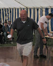 Nick 'Alcantara' Taylor does his famous celebratory "moon walk" 