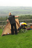 Fiona arrived by hang glider