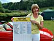 Susie shows the scores at sunny Shelsley