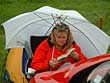 It takes more than a bit of rain to put Fiona off her book