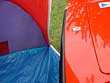After shed demolition - tents!