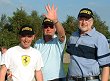 Jon Goodwin (centre) is the '08 Champ from Chris Butler (left).  Mineeff (right) tries to look friendly